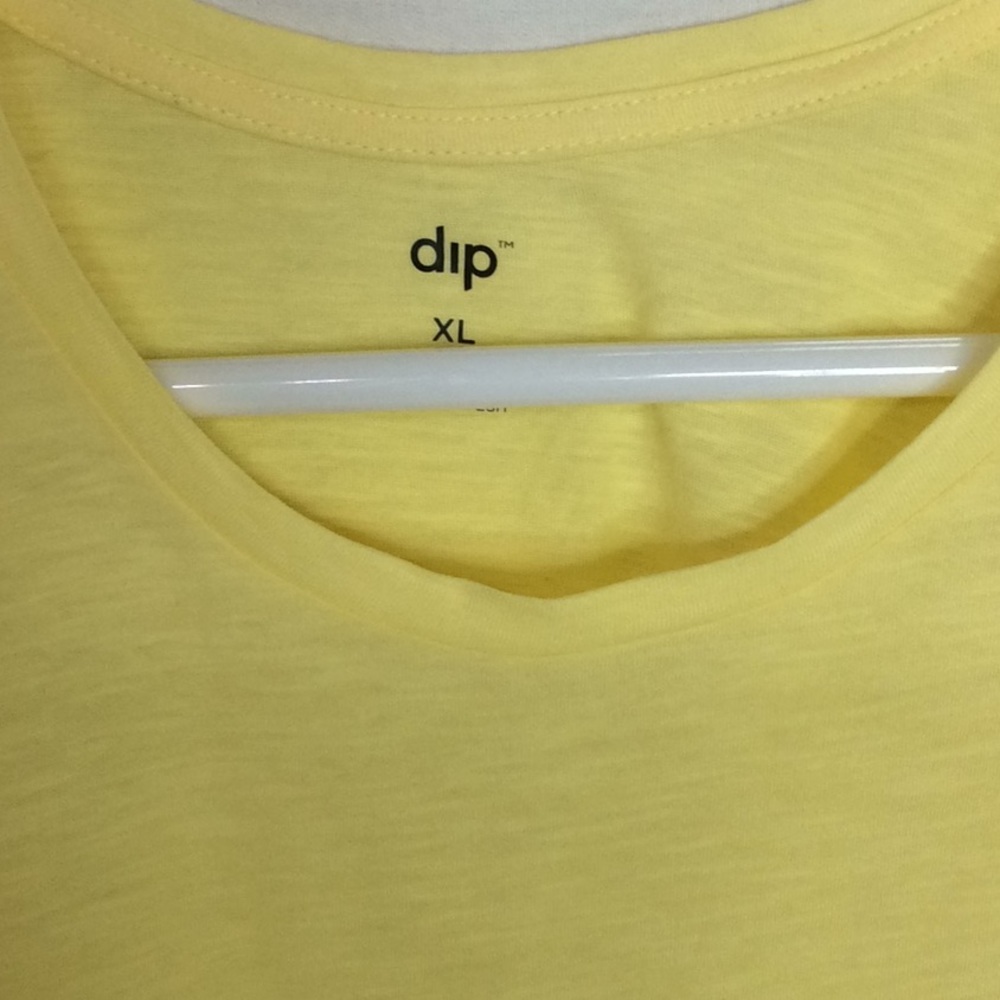 Dip Short Sleeve Basic Tee Women’s XL Light Yellow - Picture 3 of 7